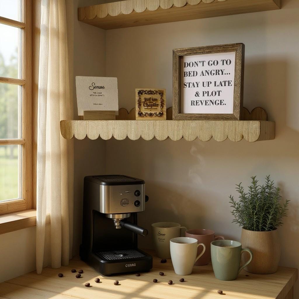 Scalloped floating Shelf: Nursery Bookshelf, Reversible, "Flip-able"