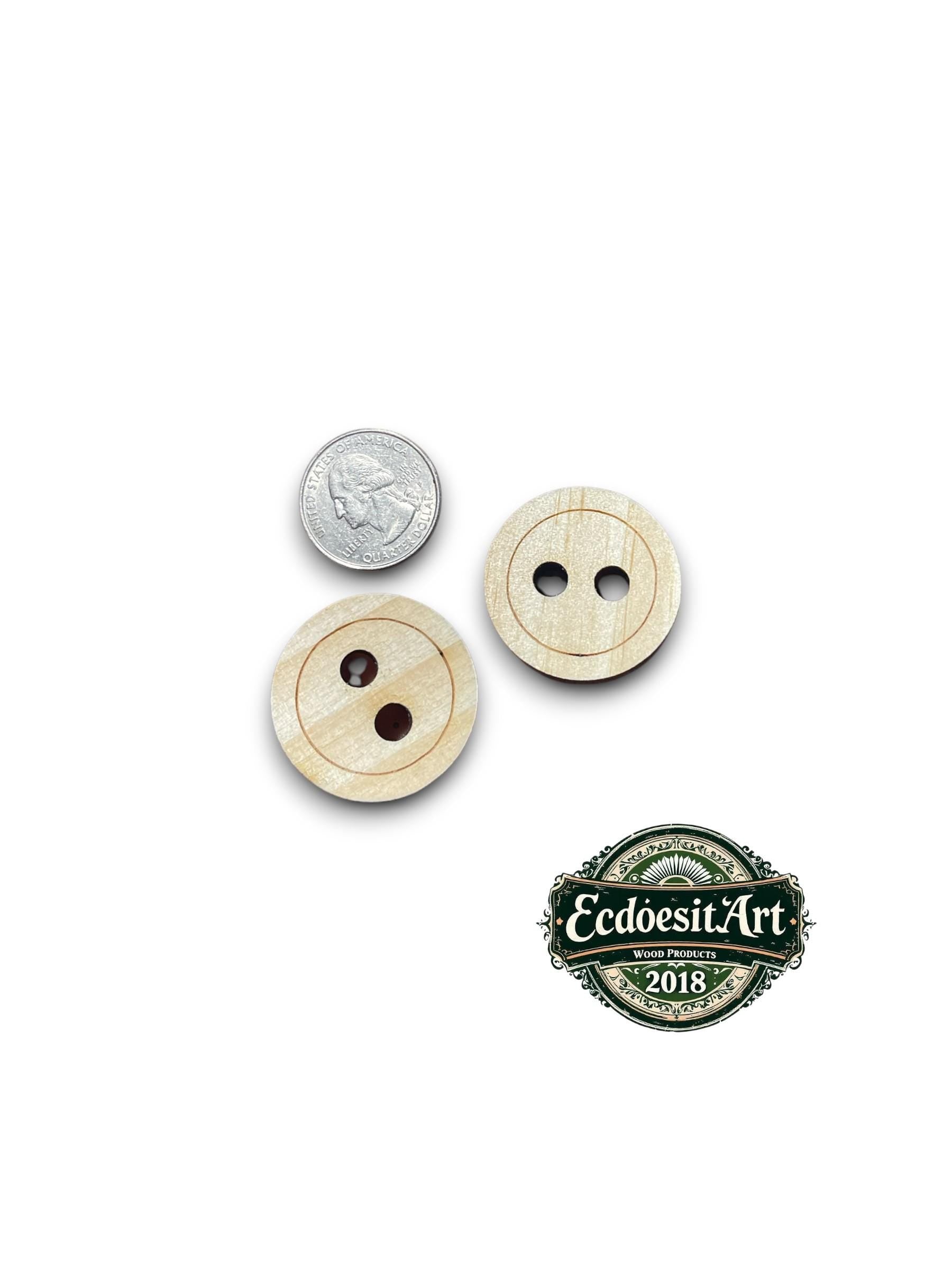 Personalized wood buttons 96-piece set | Crochet, knitting, tokens