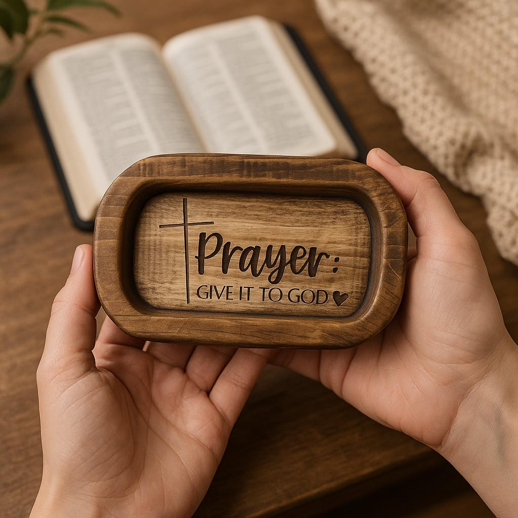 Prayer Bowl  | Hand Carved Wooden  | religious  Gift