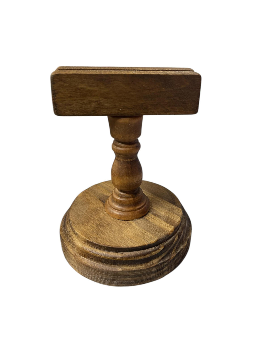 Rustic Wooden Pedestal Holder for Picture, Note,  Table Number, Wedding Decor, Photo Display Stand