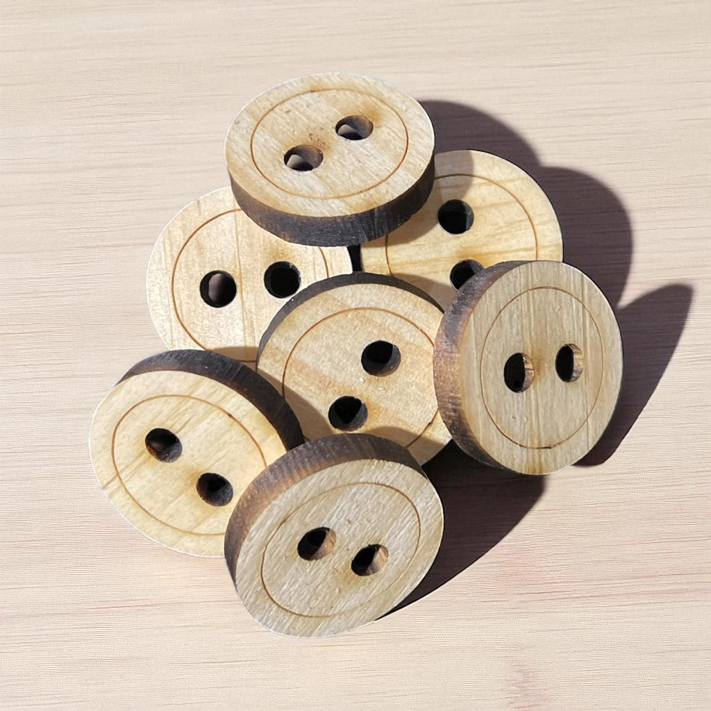 Personalized wood buttons 96-piece set | Crochet, knitting, tokens