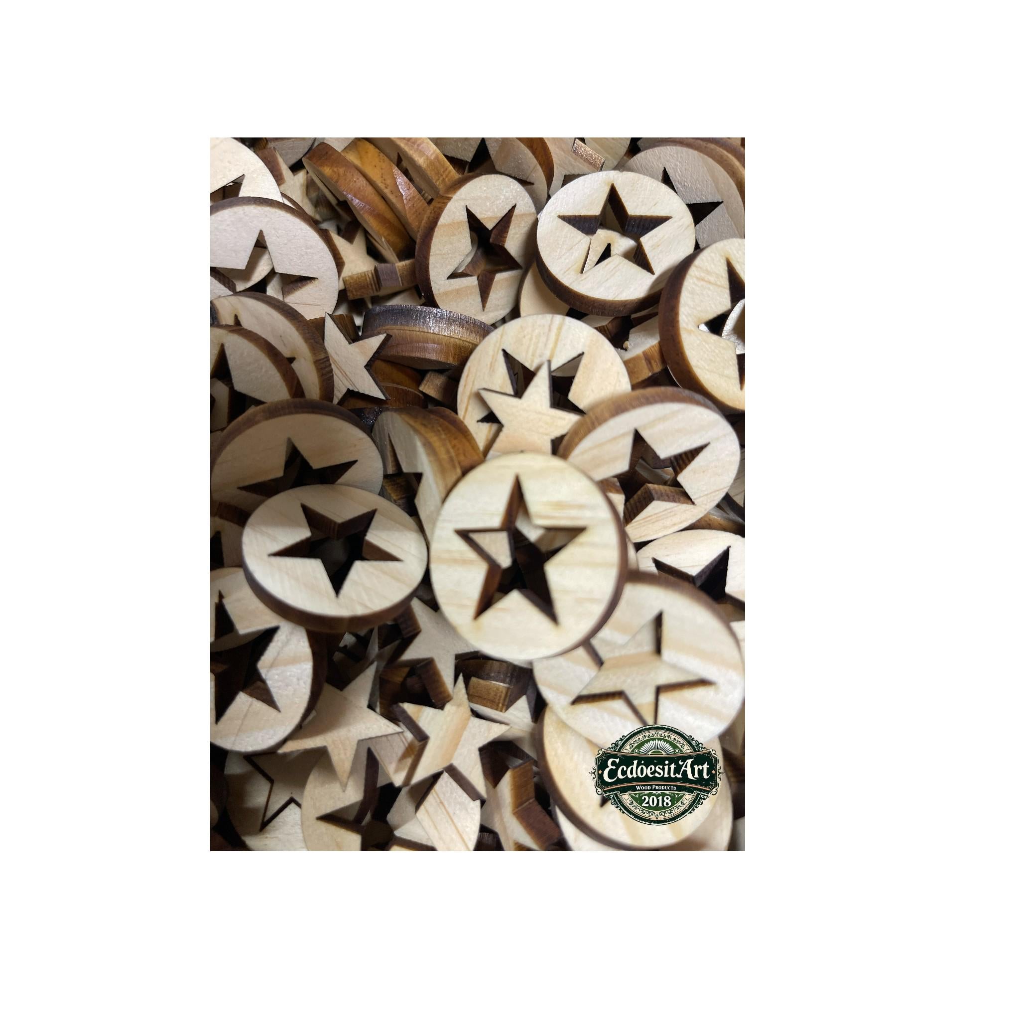 Personalized wood buttons 96-piece set | Crochet, knitting, tokens