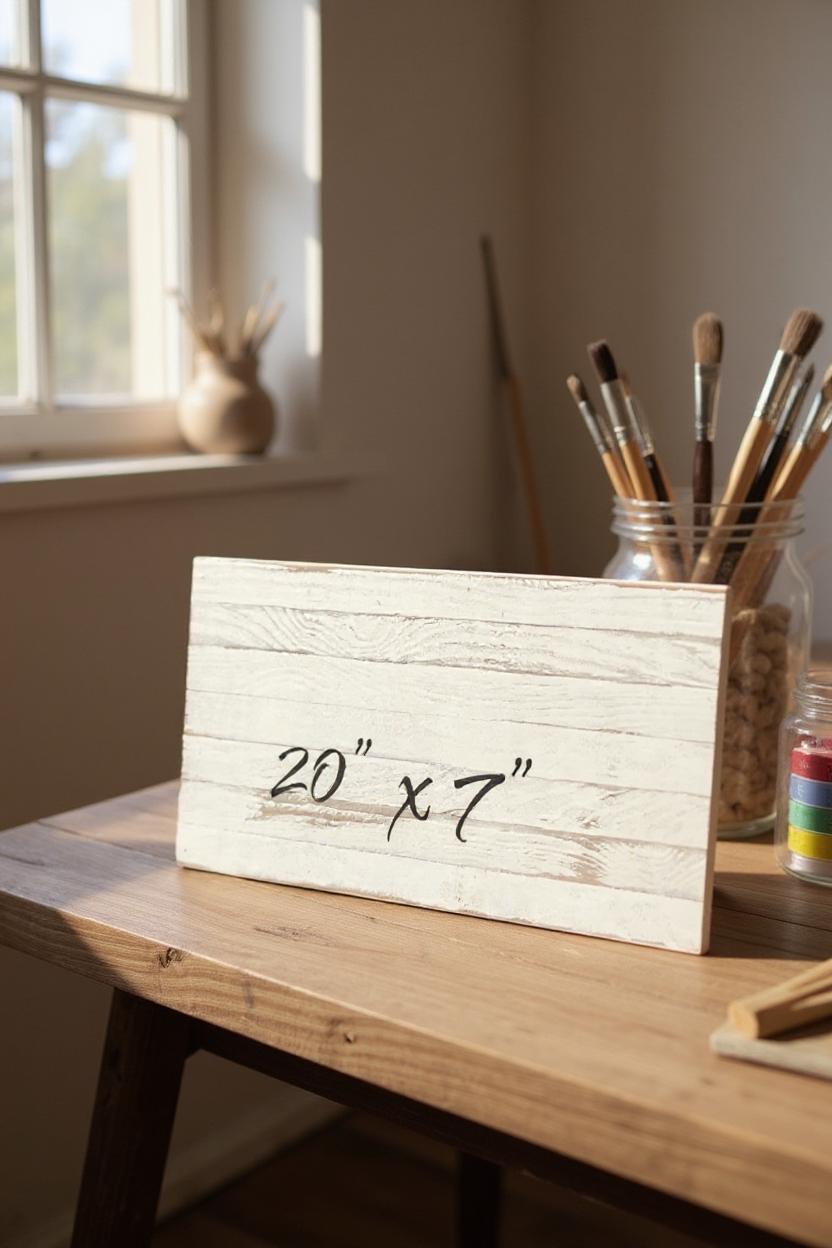 3 Distressed White Wood Sign Set: Rustic DIY Photo Backdrops (20x7 inch)