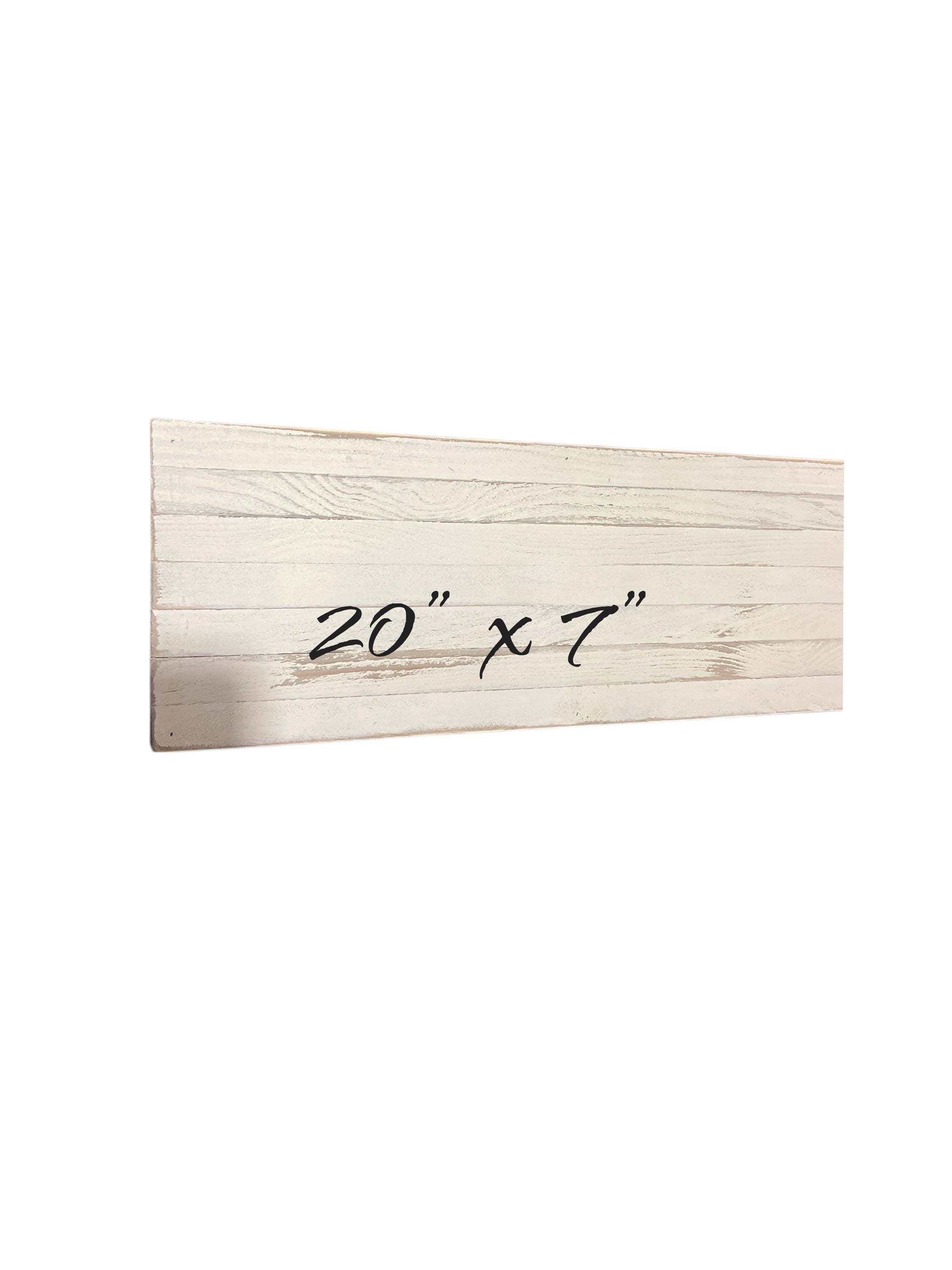 3 Distressed White Wood Sign Set: Rustic DIY Photo Backdrops (20x7 inch)