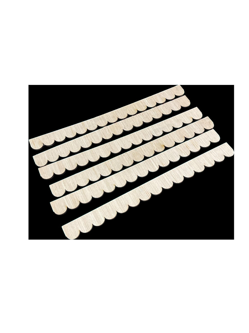 Scalloped Shelf Edge Trim: Birch Plywood, Classic Design - 6pc