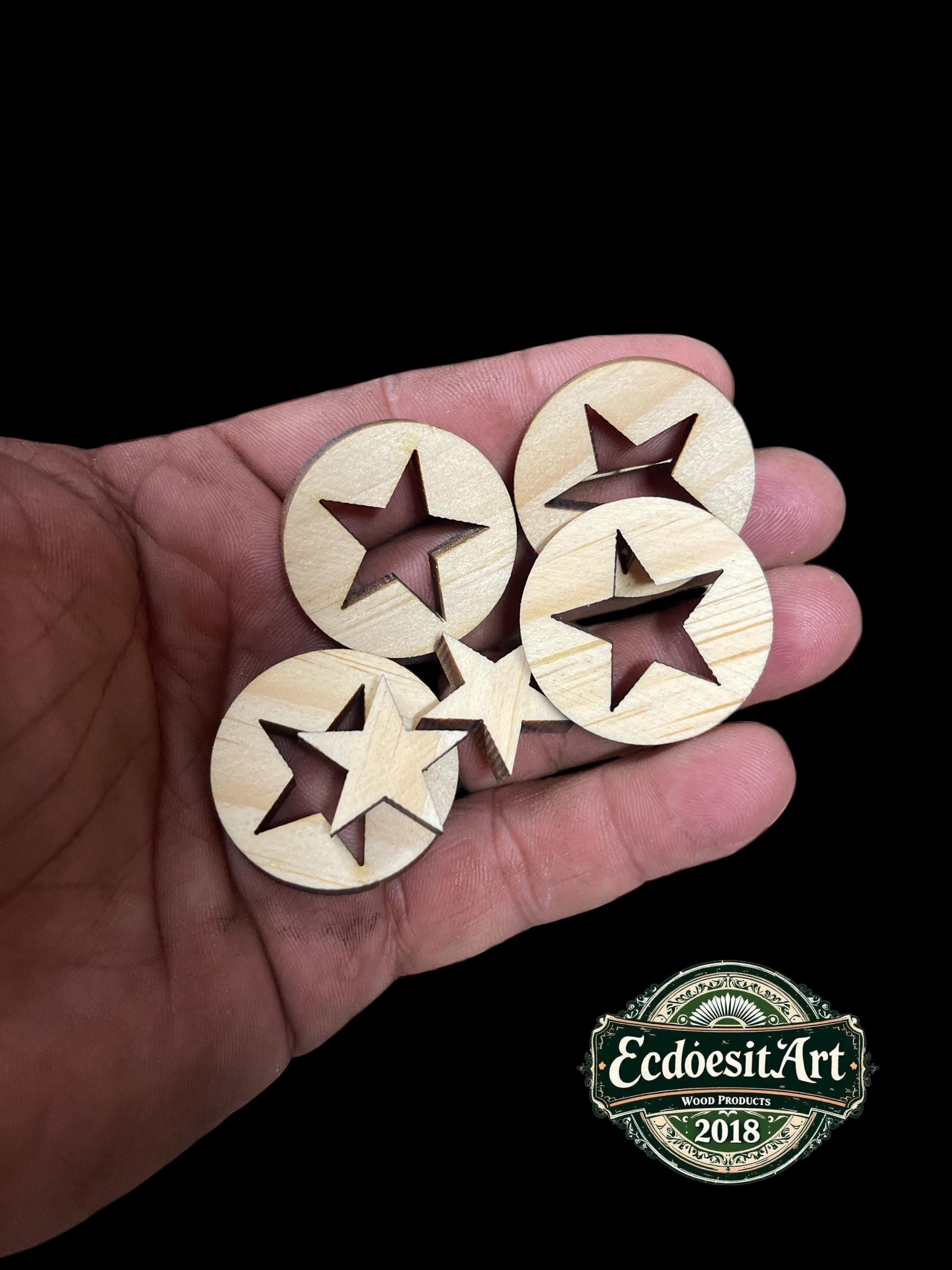 Personalized wood buttons 96-piece set | Crochet, knitting, tokens