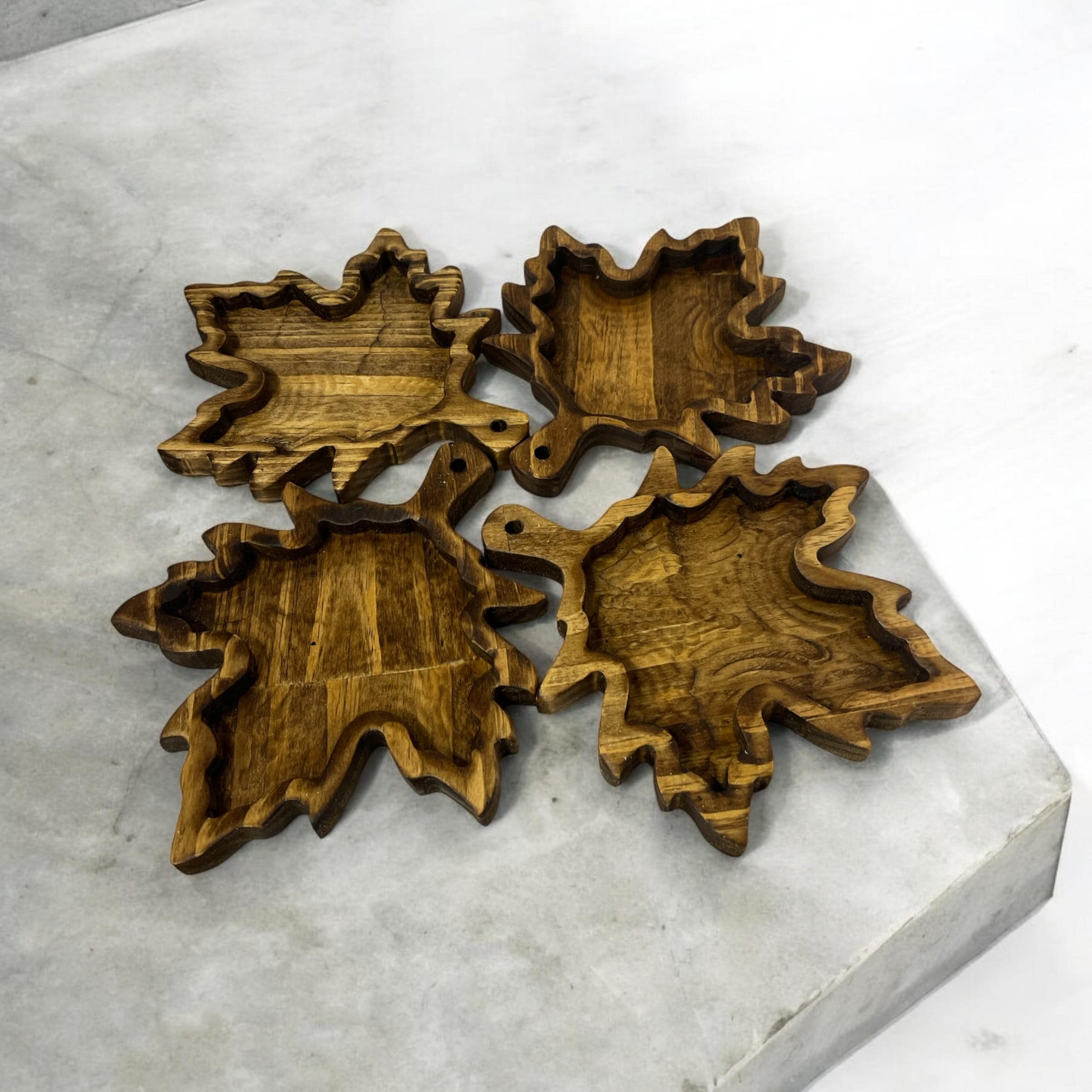Maple leaf wood tray