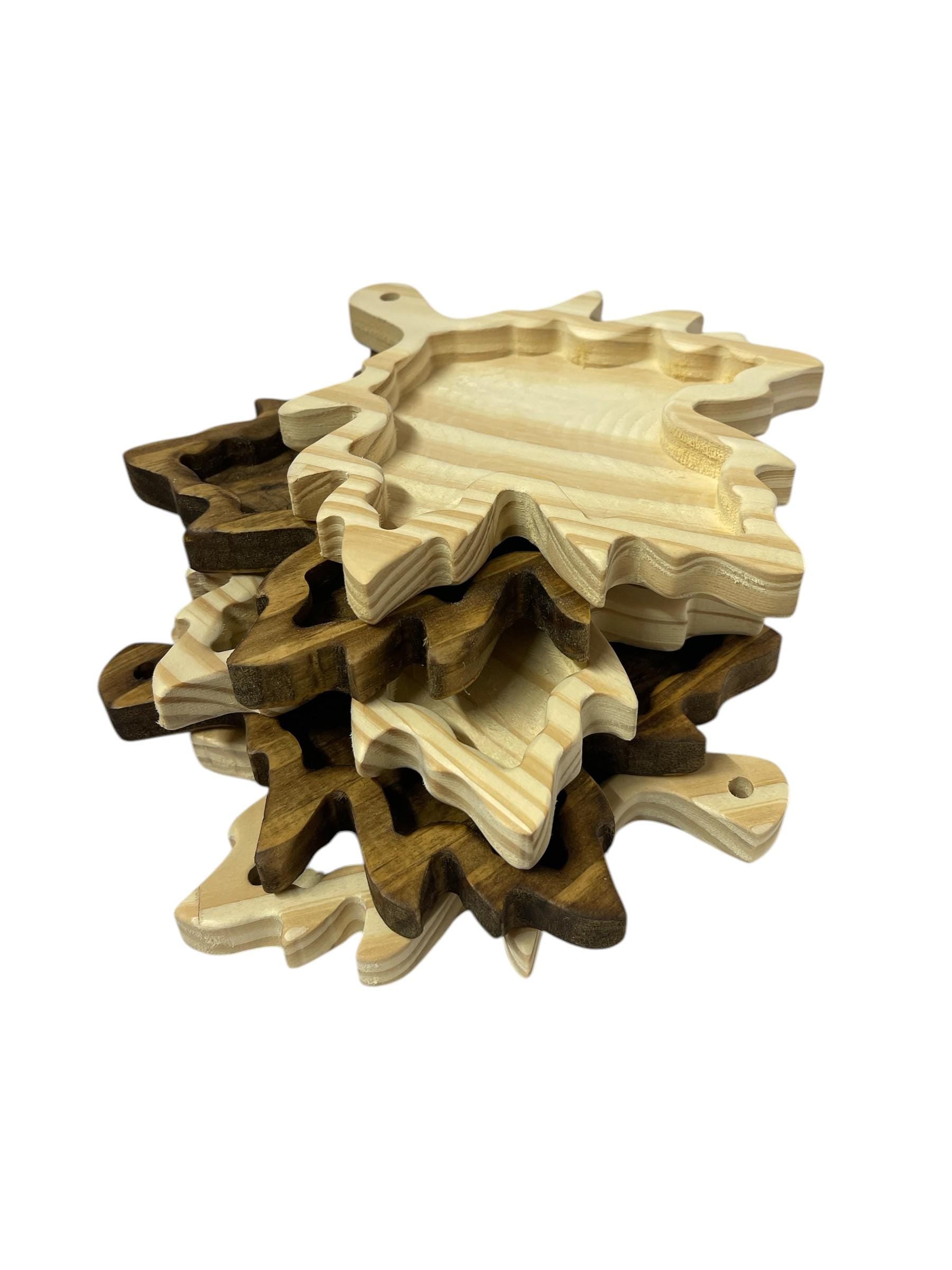 Maple leaf wood tray