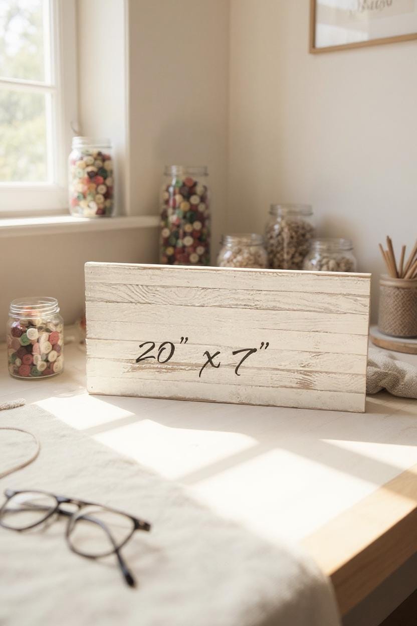 3 Distressed White Wood Sign Set: Rustic DIY Photo Backdrops (20x7 inch)