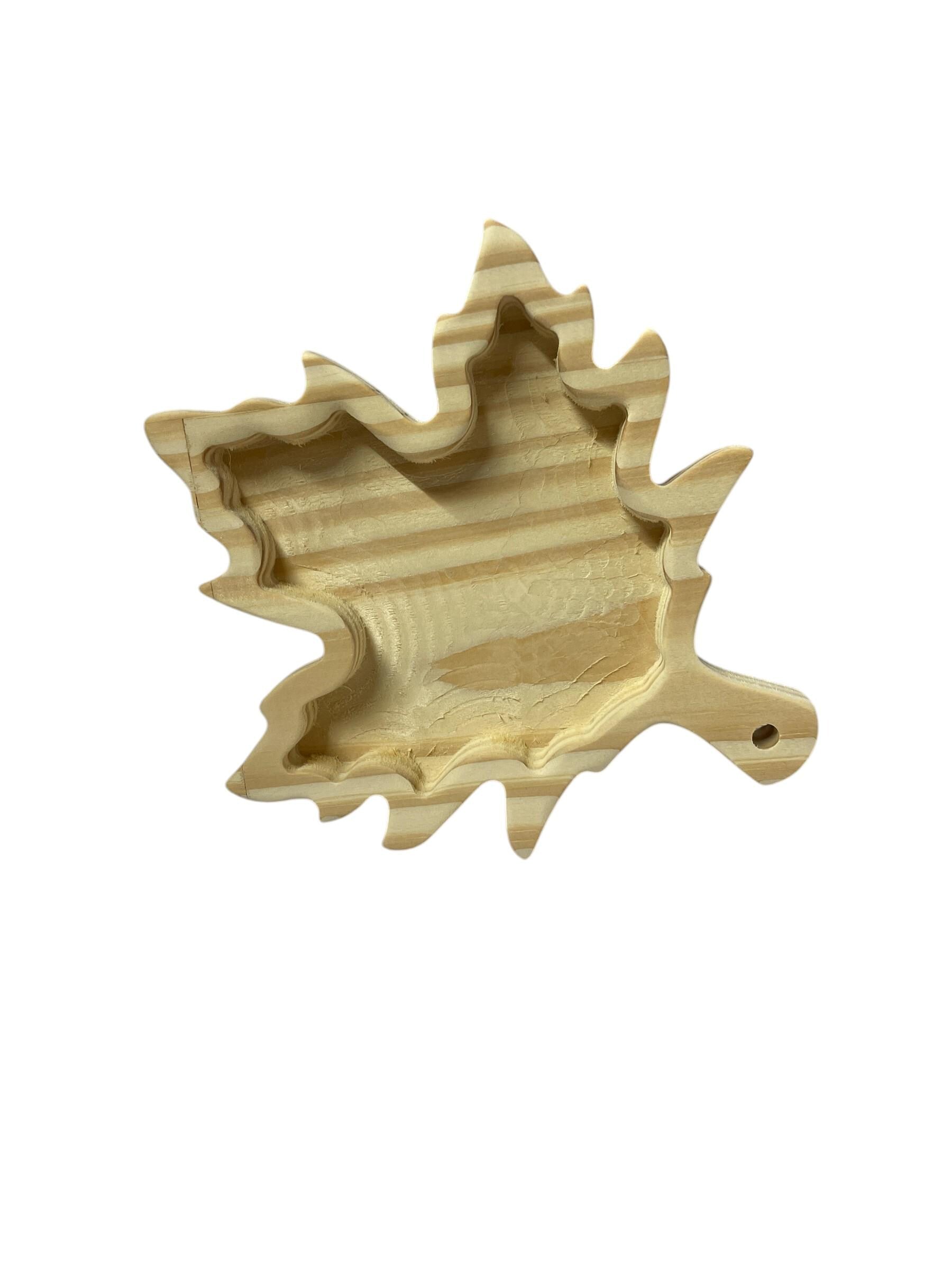 Maple leaf wood tray