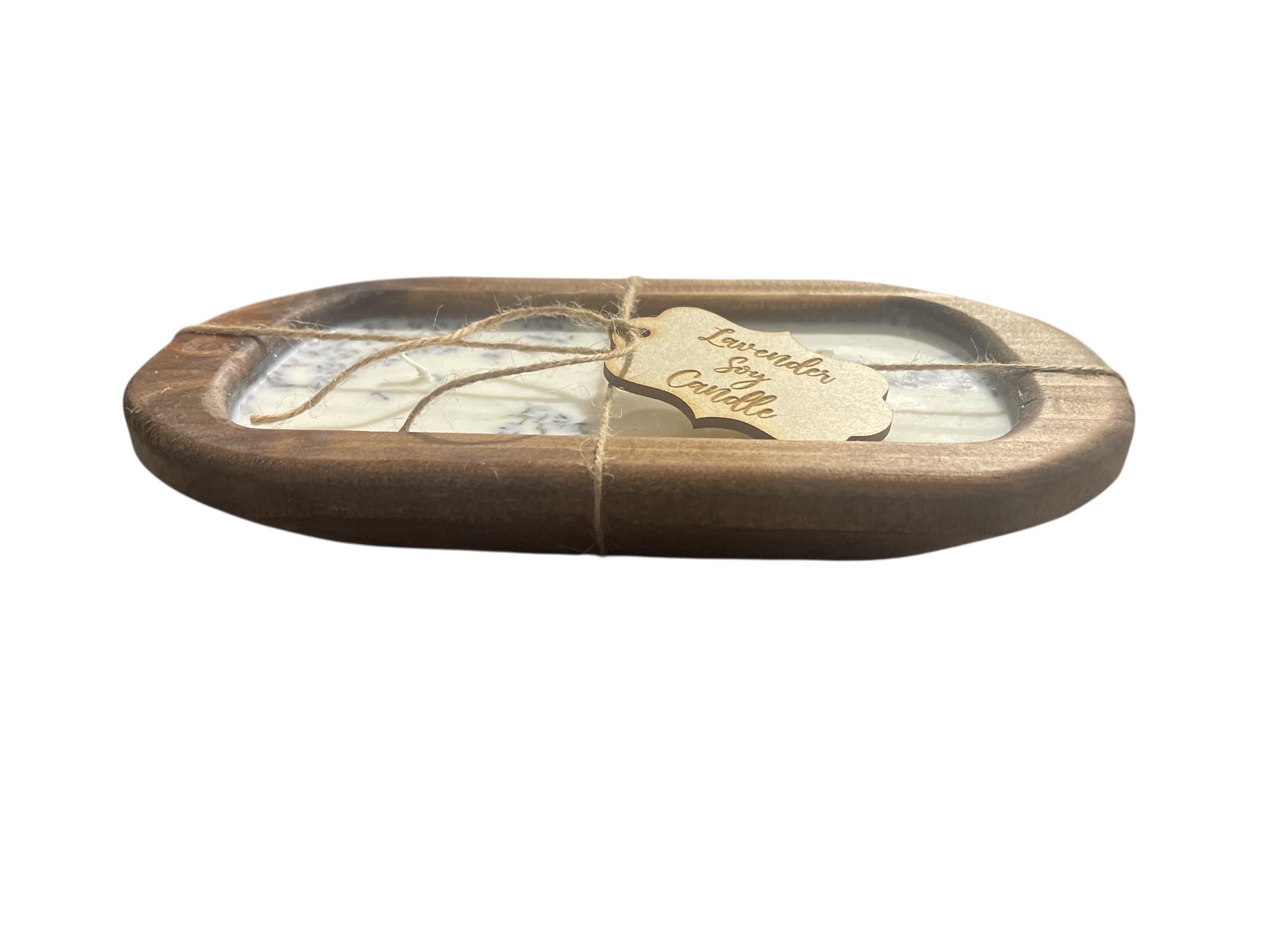 Candle Wooden Dough Bowl  - Rustic Home Decor 10”