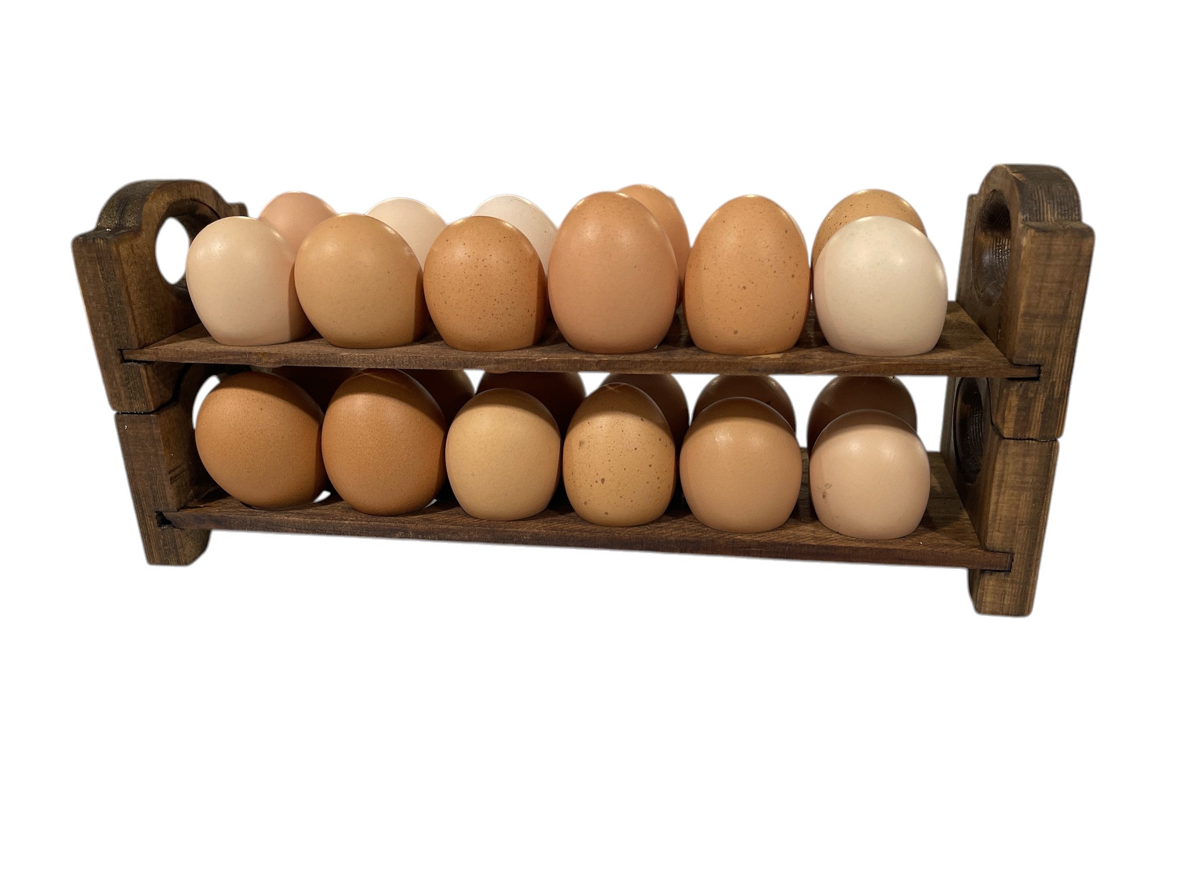 Egg Bed Tray - Stackable Shelf Display Holder for Kitchen - Farm Fresh Storage - Decor Stand