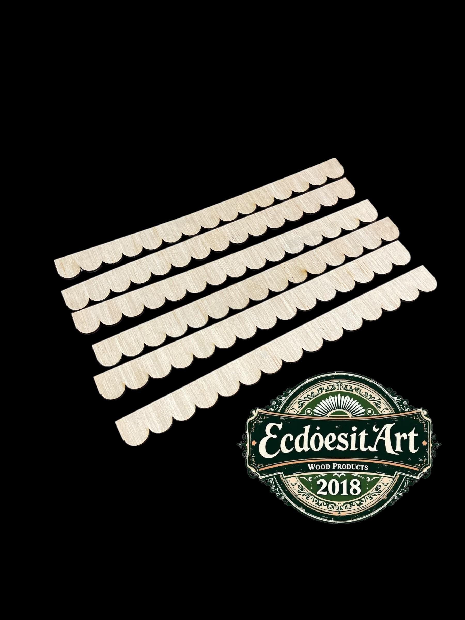 Scalloped Shelf Edge Trim: Birch Plywood, Classic Design - 6pc